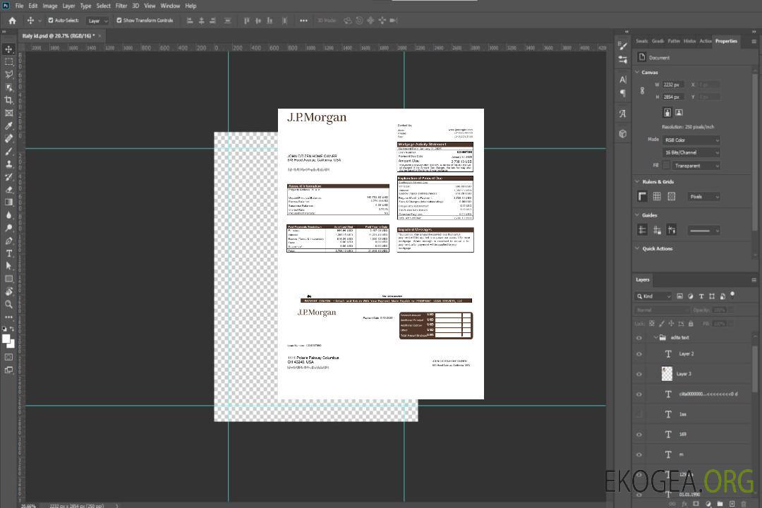 Relevé hypothécaire de la banque USA JP Morgan aux formats Word et PDF template Relevé hypothécaire de la banque USA JP Morgan aux formats Word et PDF template